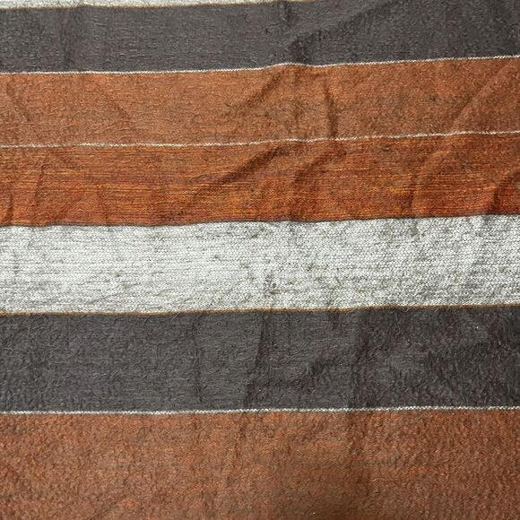 Shupaca Alpaca Blend Striped Throw Blanket Gray Rust Orange - Picture 5 of 16